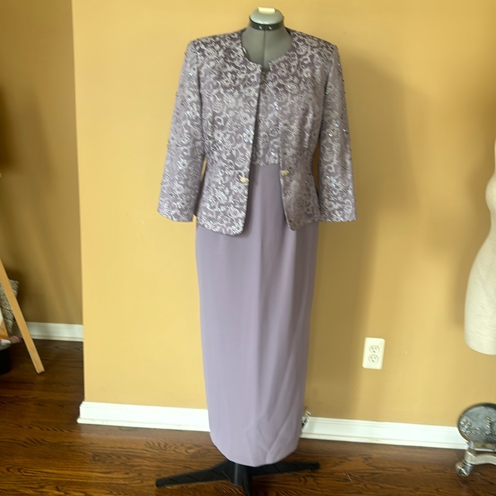 R &M Richards size 12M gown and jacket